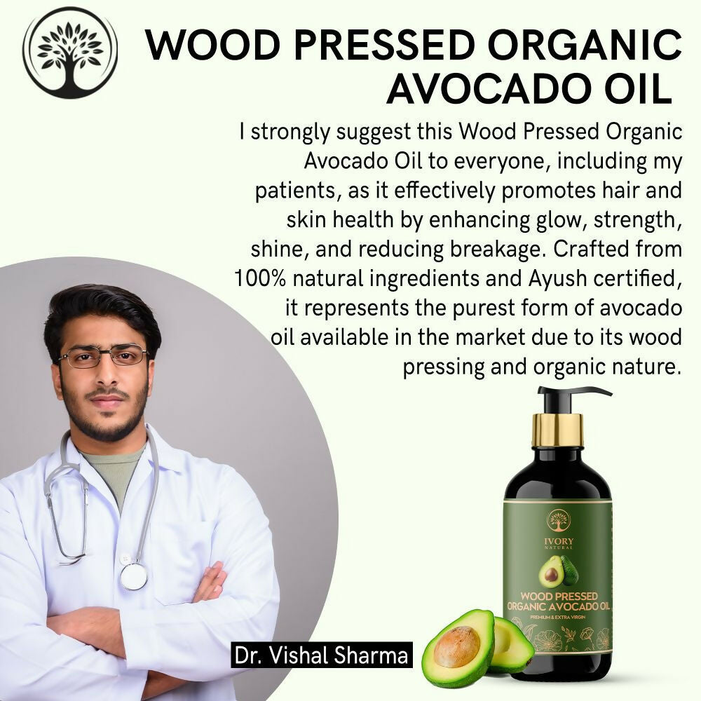 Ivory Natural Wood Pressed Organic Avocado Oil Premium & Extra Virgin | Grocsy