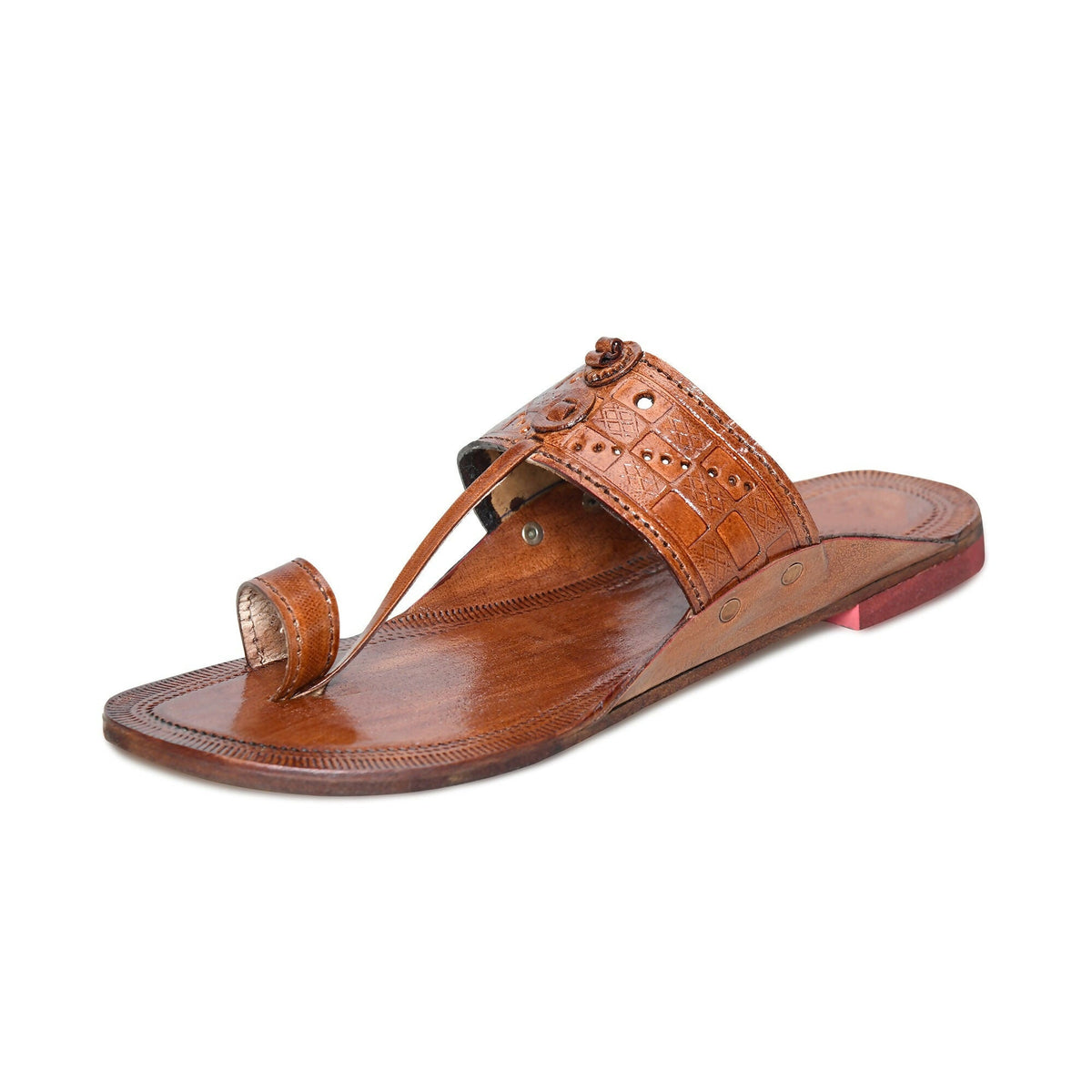 Stepsoft Men’S Leather Kolhapuri Chappals – Traditional Ethnic Footwear | Grocsy