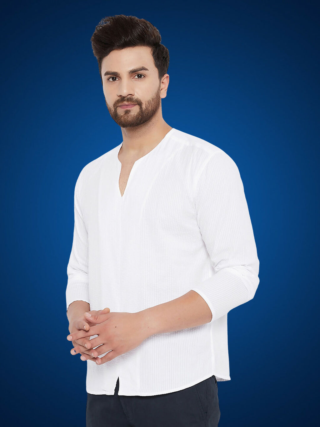 Even Apparels Men's Pure Cotton White Kurta | Grocsy