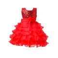 Asmaani Baby Girl's Red Color Satin Knee Length Frock (AS-DRESS-22068) | Grocsy