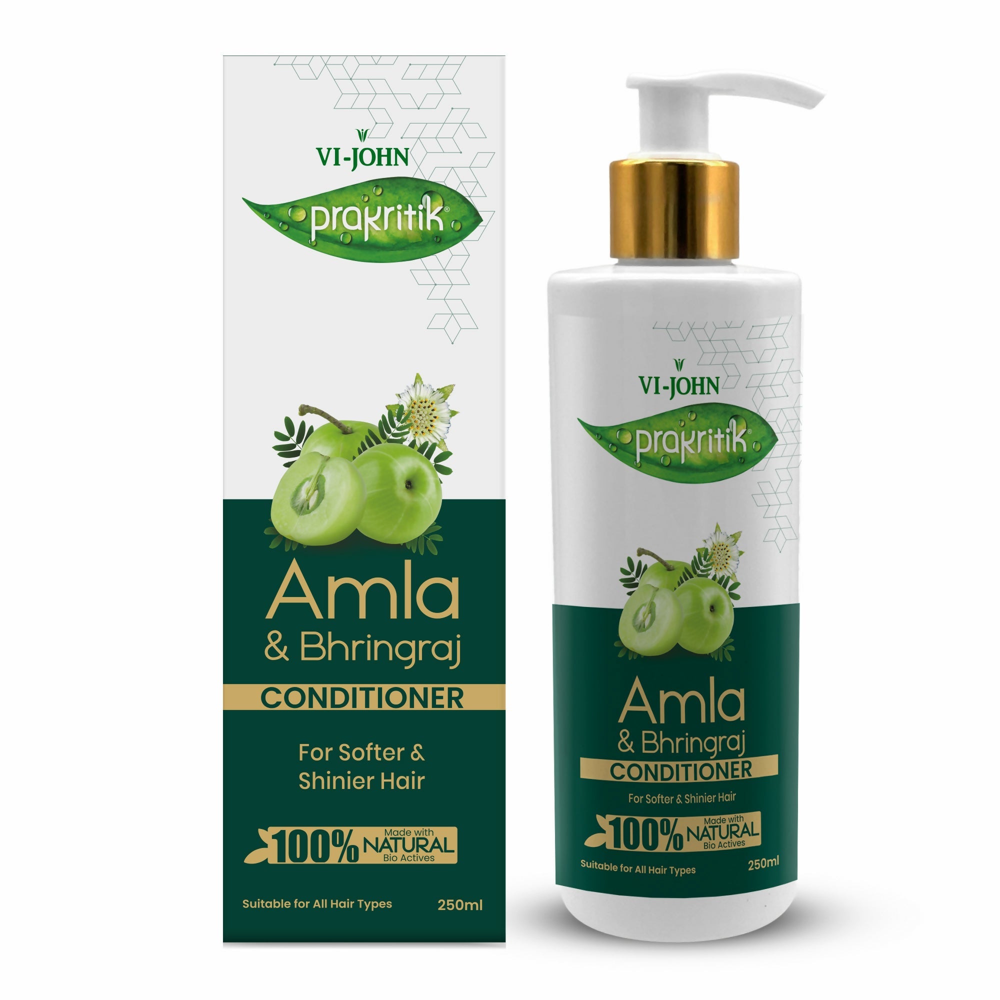 VI-JOHN Prakritik Amla & Bhringraj Conditioner, Vitamin C for deep-rooted care,100% Bio Actives | Grocsy