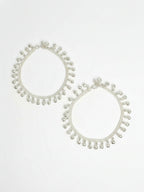 NVR Women Set of 2 Silver Plated Ghunguru Beaded Anklet | Grocsy