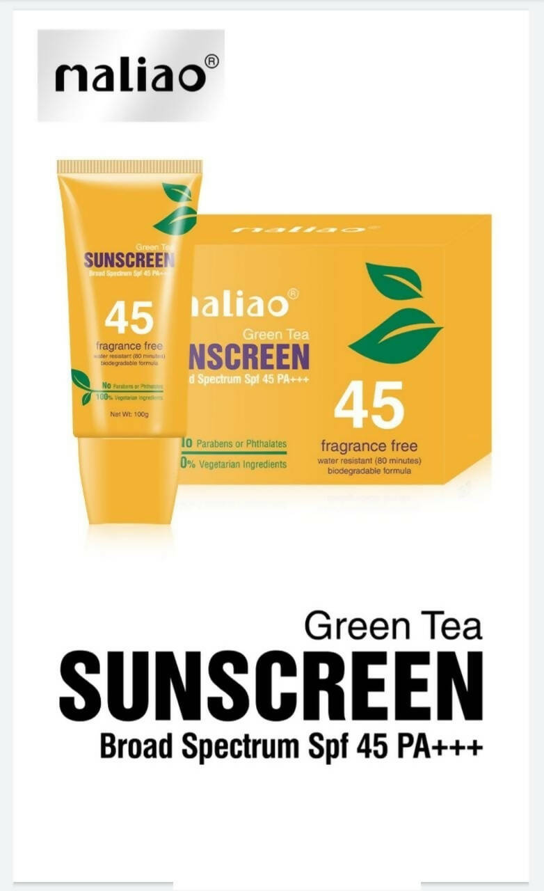 Maliao Professional Green Tea Sunscreen Lotion SPF 45 | Grocsy