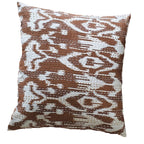 The Decor Nook Off White Base With Brown Print Cushion Cover | Grocsy