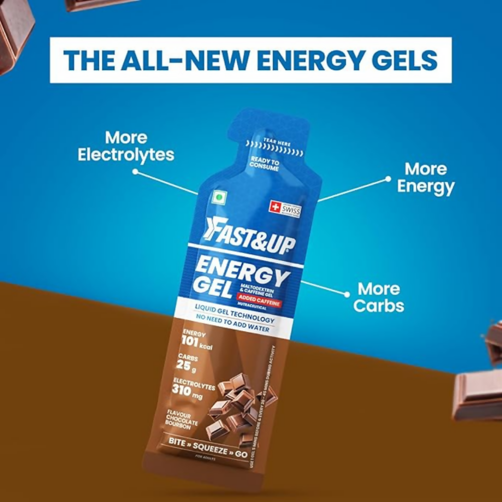 Fast&Up Energy Gel-Chocolate Bourborn Flavour | Grocsy