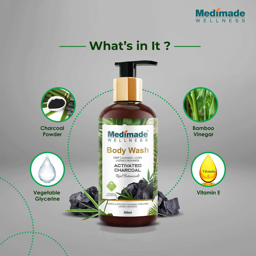 Medimade Wellness Activated Charcoal Body Wash | Grocsy