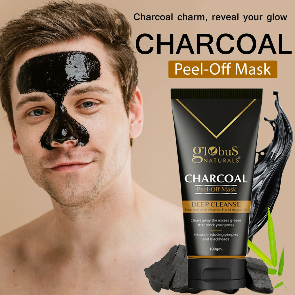 Globus Naturals Charcoal Peel Off Mask | Grocsy