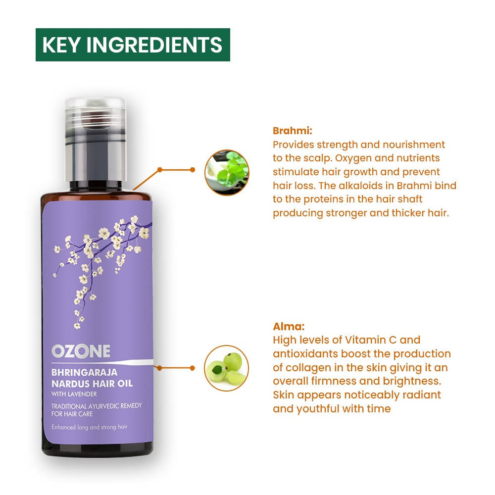 Ozone Bhringaraja Nardus Hair Oil | Grocsy