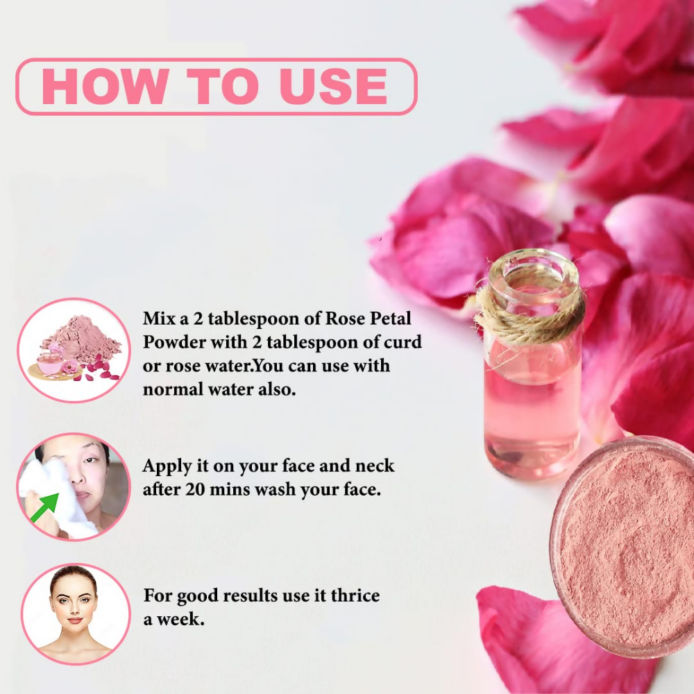 VedicAyurveda Rose Petals Powder | Grocsy