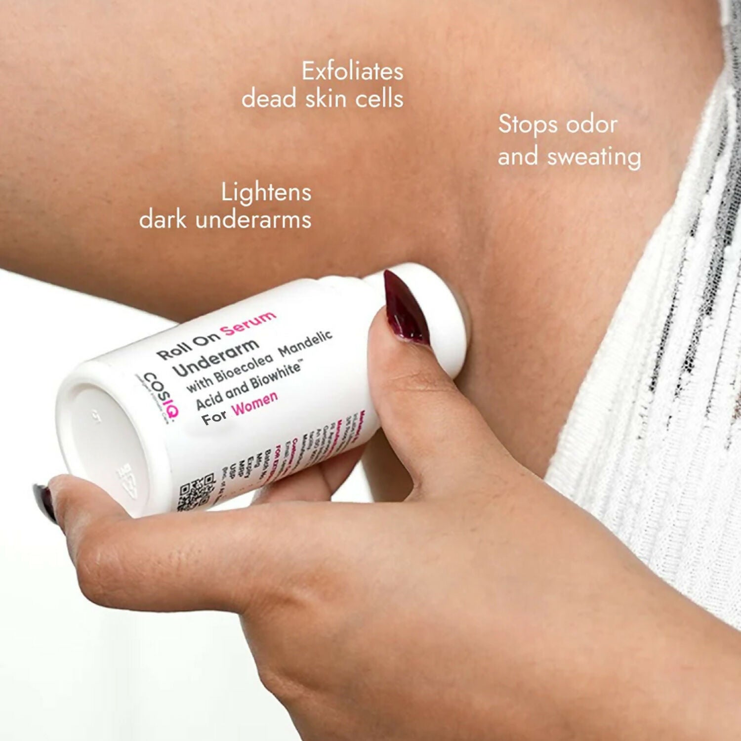 Cos-IQ Brightening Underarm Roll On Serum For Women, With Bioecolea, Mandelic Acid and Bio White | Grocsy