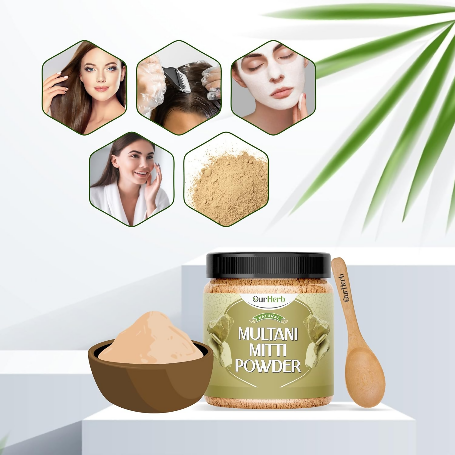OurHerb Multani Mitti Powder For Skin & Hair | Grocsy