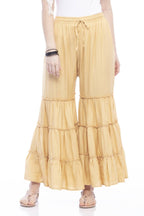 Mominos Fashion Reyon Cotton Golden Palazzo | Grocsy