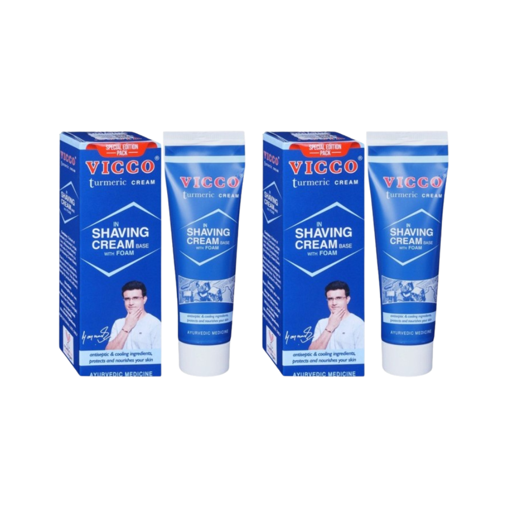 Vicco Turmeric Shaving Cream With Foam Base | Grocsy