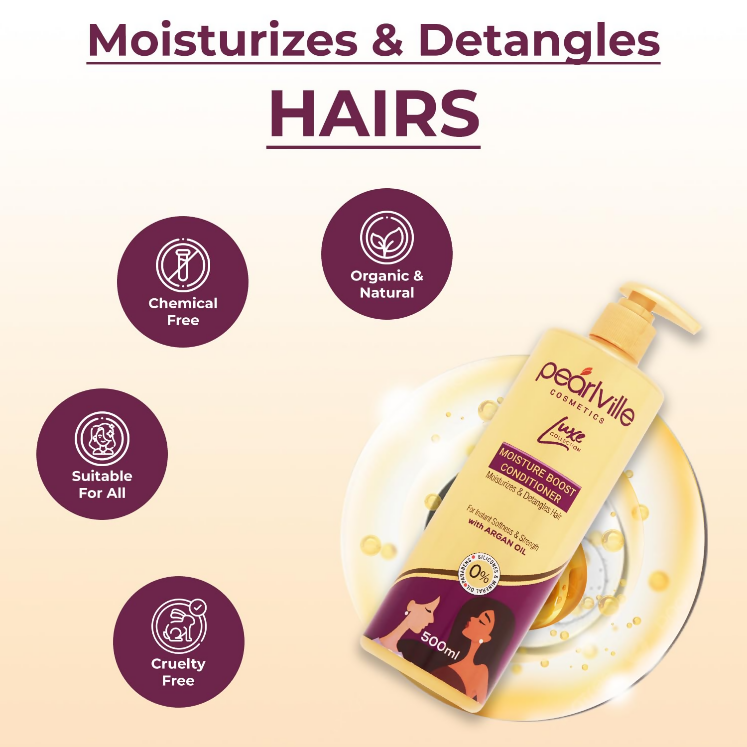 Pearlville Luxe Collection Moisture Boost Conditioner | Grocsy