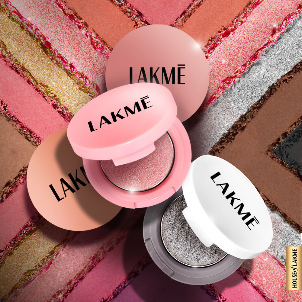 Lakme 9 To 5 Eyeconic Cream Powder Eyeshadow Stack - Golden Hour Goddess | Grocsy
