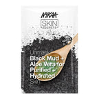 Nykaa Skin Secrets Exotic Indulgence Black Mud + Aloe Vera Sheet Mask For Purified & Hydrated Skin | Grocsy