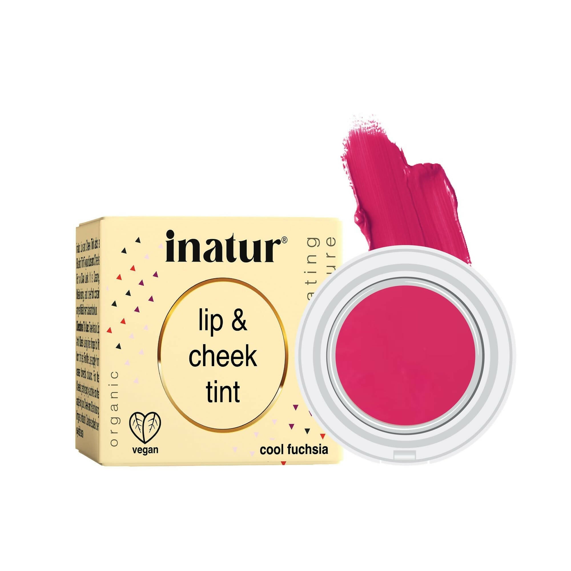 Inatur Lip and Cheek Tint Cool Fushia | Grocsy