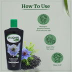 VI-JOHN Naturale Black Seed Enriched Hair Oil Strong & Shiny with Vitamin A.E & F | Grocsy