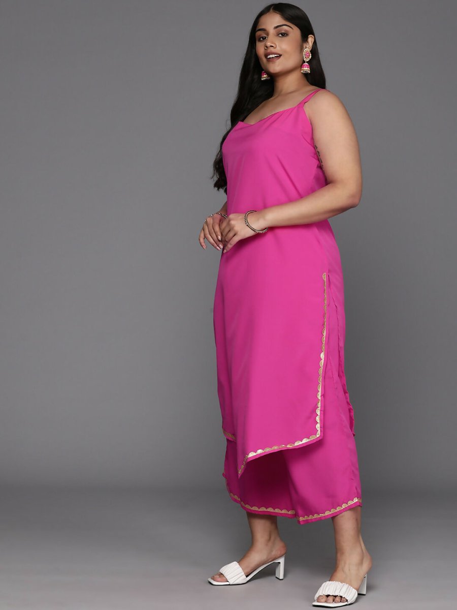 Ahalyaa Women's Traditional wear Kurta Set - Pink | Grocsy