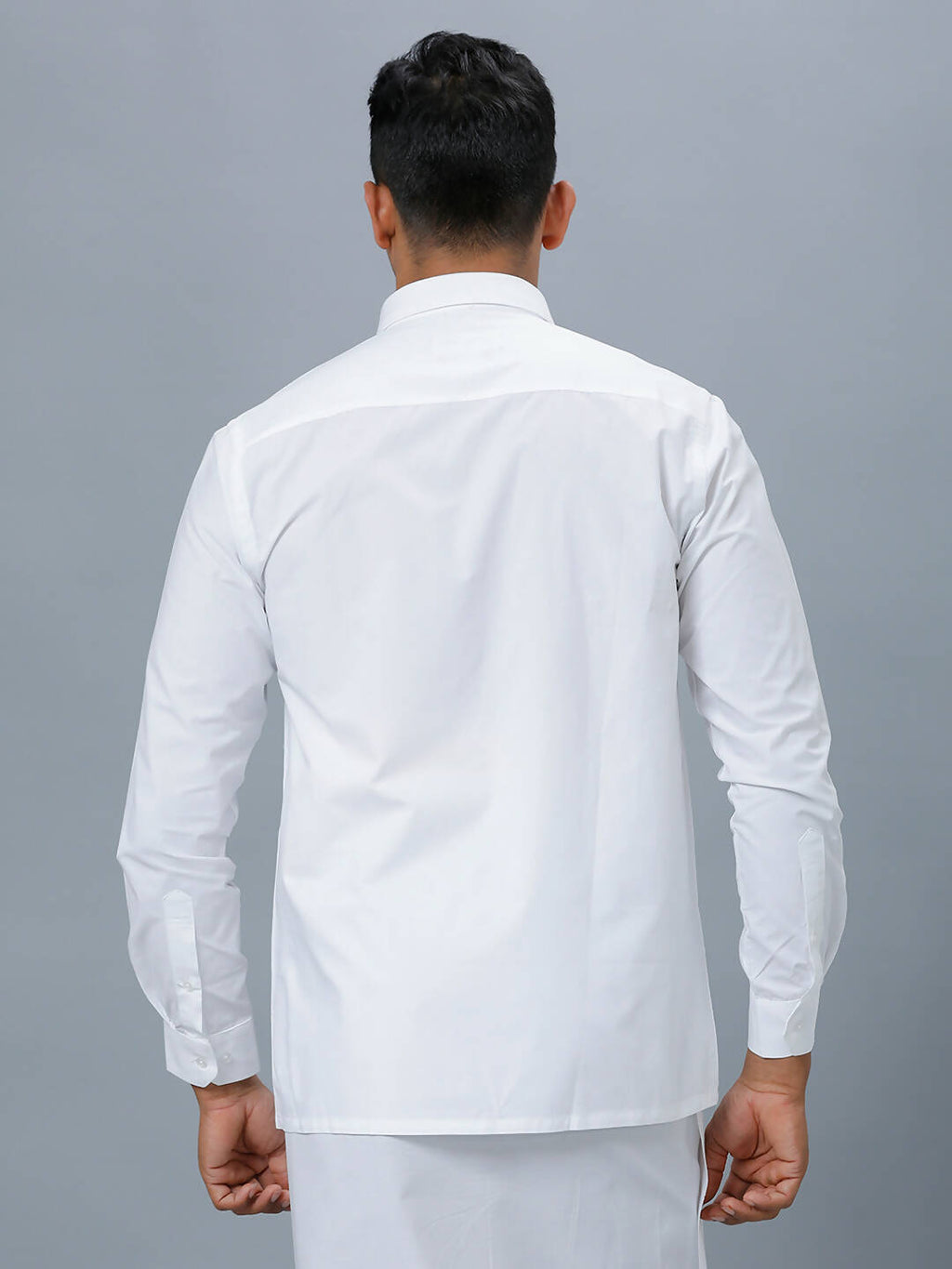 Ramraj Cotton Mens Full Sleeve Formal 100 % Cotton White Shirt | Grocsy