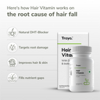 Traya Hair Vitamins with Biotin and Bhringraj Capsules | Grocsy