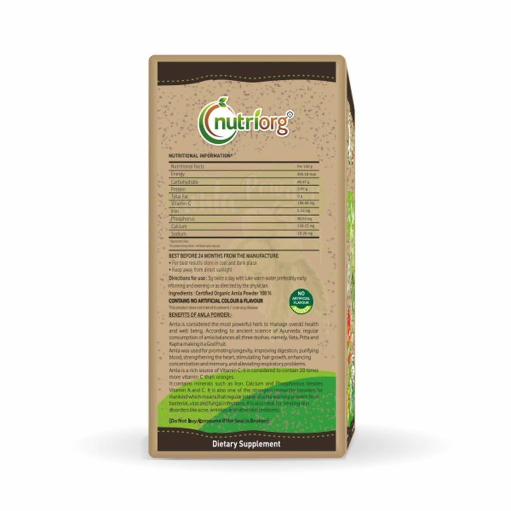 Nutriorg Certified Organic Amla Powder | Grocsy