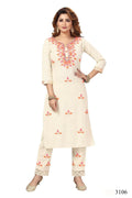 Joban Fashion Cotton Beige Color Kurta Set | Grocsy