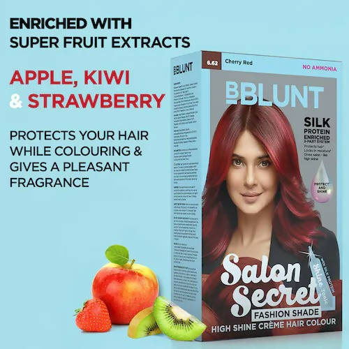 BBlunt Salon Secret High Shine Crème Hair Colour - Cherry Red | Grocsy