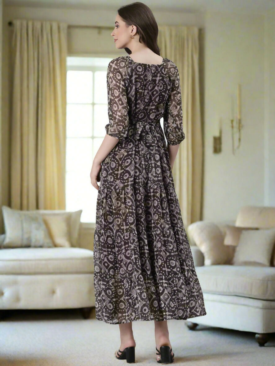 Souchii Printed Maxi Dress | Grocsy