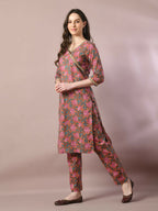 Myshka Women's Multi Printed Cotton Straight Party Kurta Set | Grocsy