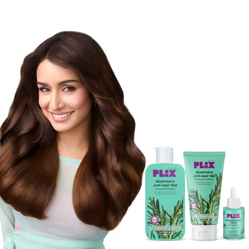 PLIX The Plant Fix Rosemary Anti Hairfall Regime 3% Redensyl Serum, Shampoo & Conditioner | Grocsy