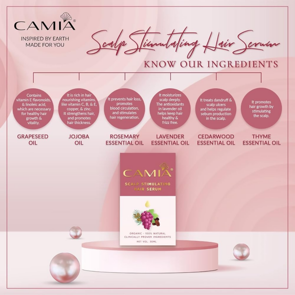 Camia Organic Scalp Stimulating Hair Serum | Grocsy
