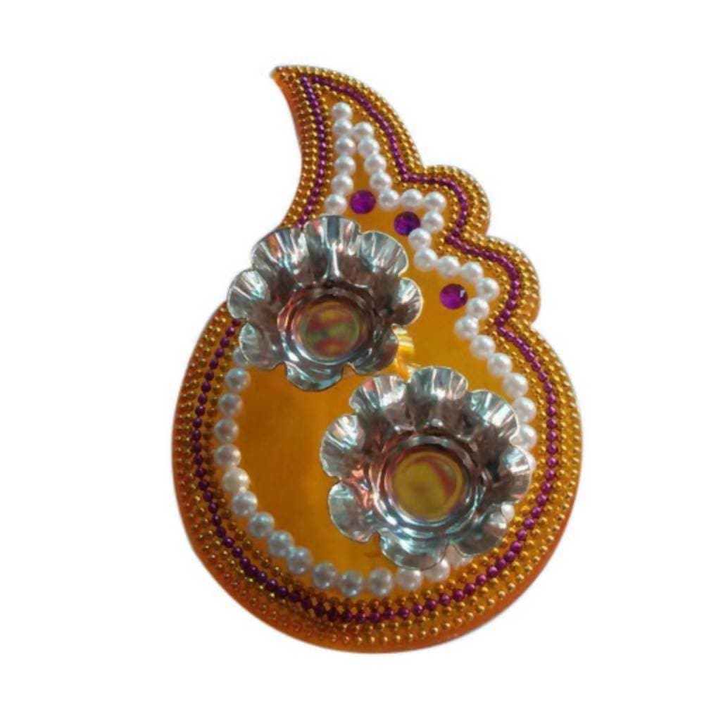 Kundan HandiKrafts Haldi Kumkum Holder | Grocsy