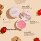 La Pink Strawberry Natural Tinted Lip Balm With Shea & Kokum Butter | Grocsy