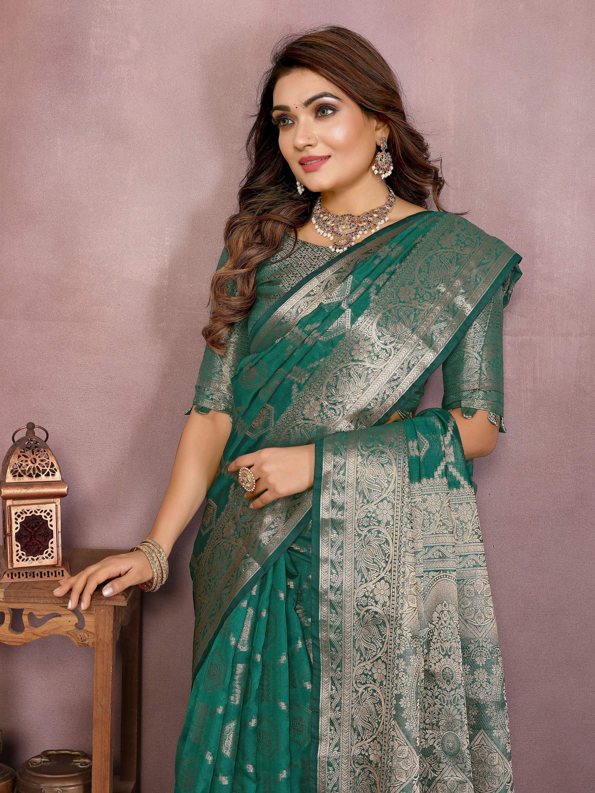 Aastha Fashion Light Green Soft Organza Silk Weaving Saree | Grocsy