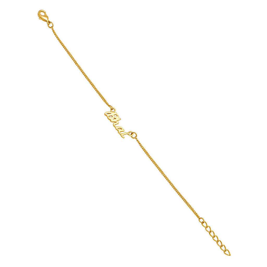 trueBrowns X Voylla Gold-Toned 'Bhai' Bracelet Rakhi With Roli Chaawal Pack | Grocsy
