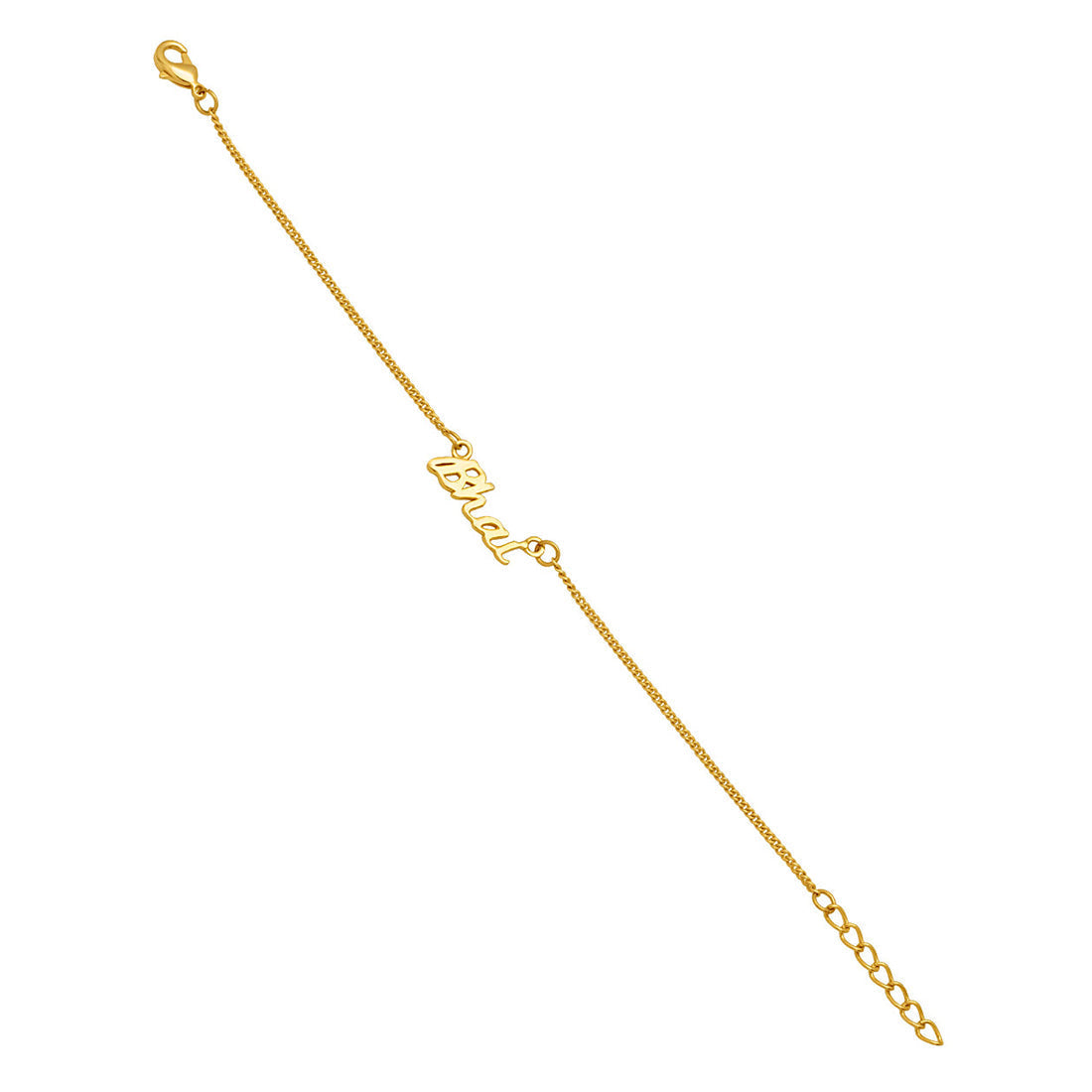 trueBrowns X Voylla Gold-Toned 'Bhai' Bracelet Rakhi With Roli Chaawal Pack | Grocsy