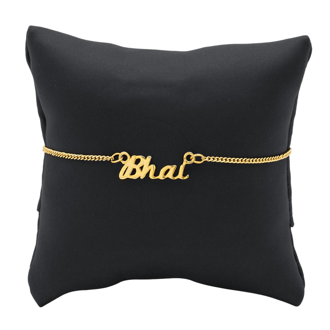 trueBrowns X Voylla Gold-Toned 'Bhai' Bracelet Rakhi With Roli Chaawal Pack | Grocsy