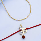 trueBrowns X Voylla OM' Design with Rudraksh Rakhi-Pendant | Grocsy