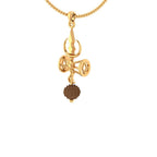 trueBrowns X Voylla Shiva Damru Rudraksha Rakhi-Pendant | Grocsy