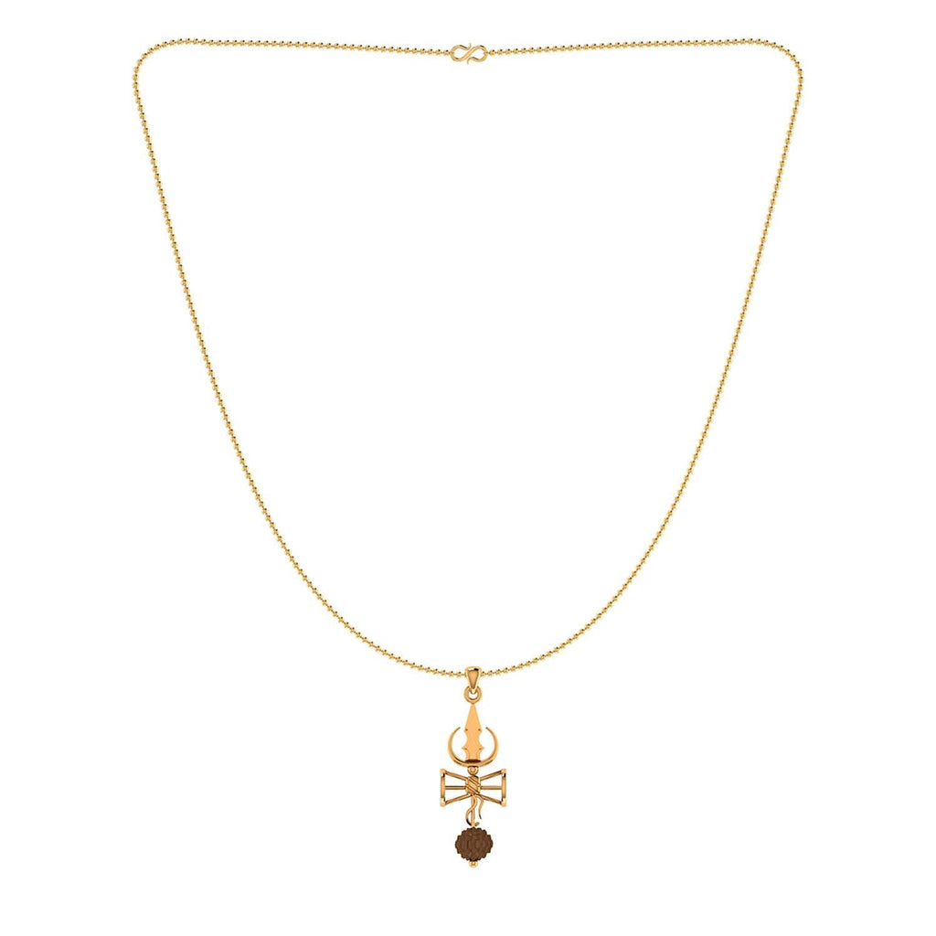 trueBrowns X Voylla Shiva Damru Rudraksha Rakhi-Pendant | Grocsy