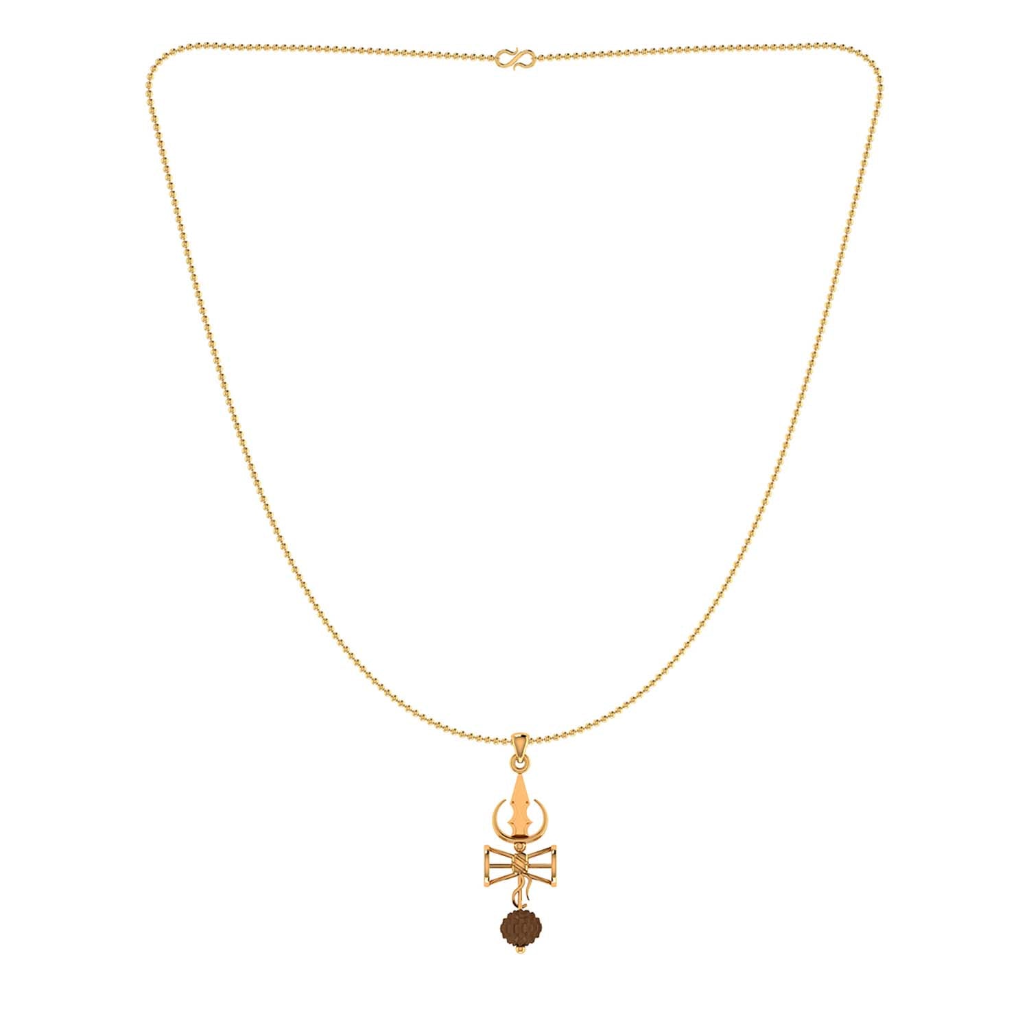 trueBrowns X Voylla Shiva Damru Rudraksha Rakhi-Pendant | Grocsy