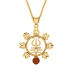 trueBrowns X Voylla Rudraksha Studded Trishul Rakhi-Pendant | Grocsy