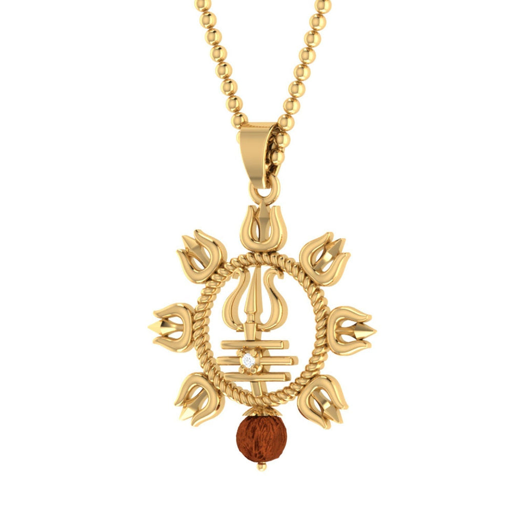 trueBrowns X Voylla Rudraksha Studded Trishul Rakhi-Pendant | Grocsy