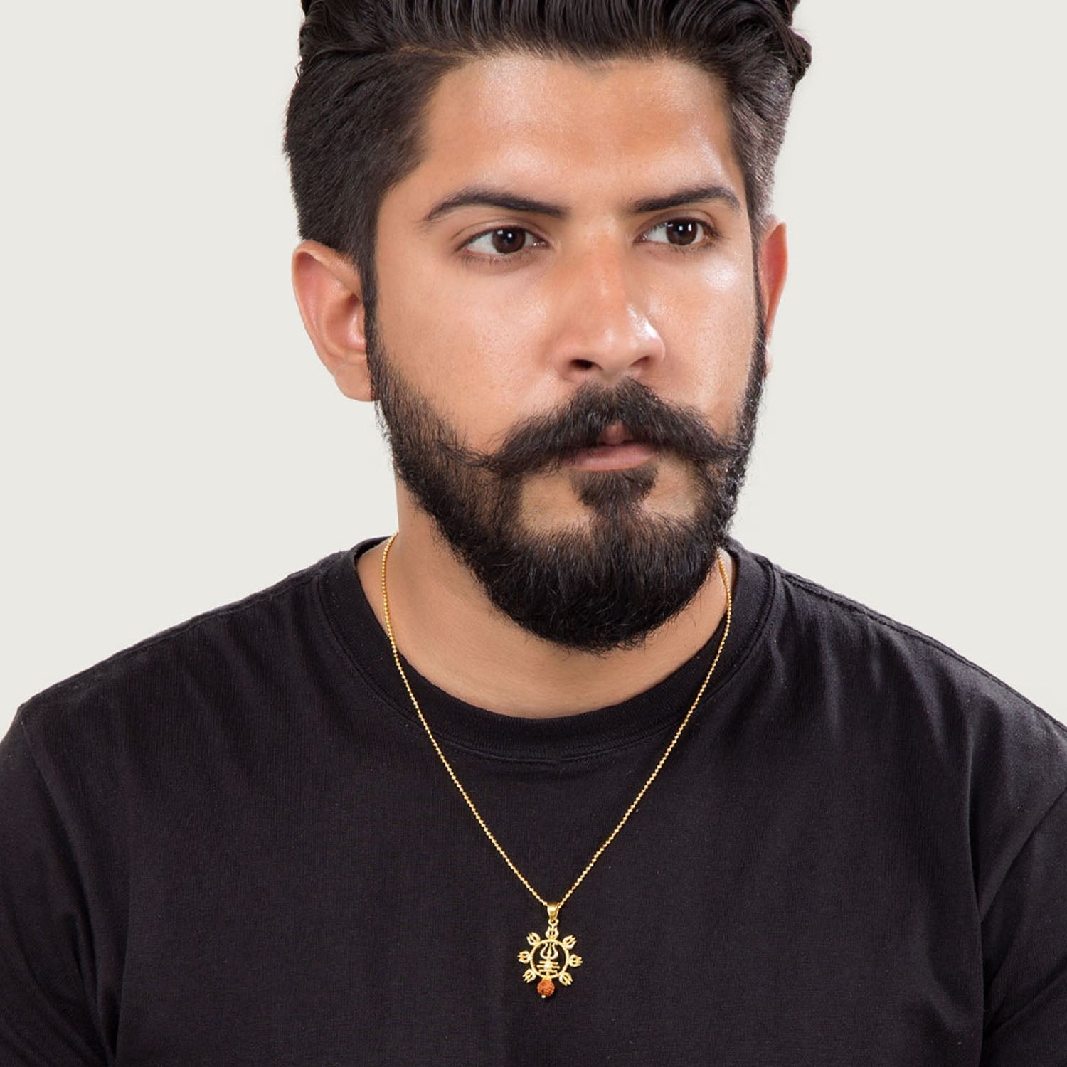 trueBrowns X Voylla Rudraksha Studded Trishul Rakhi-Pendant | Grocsy