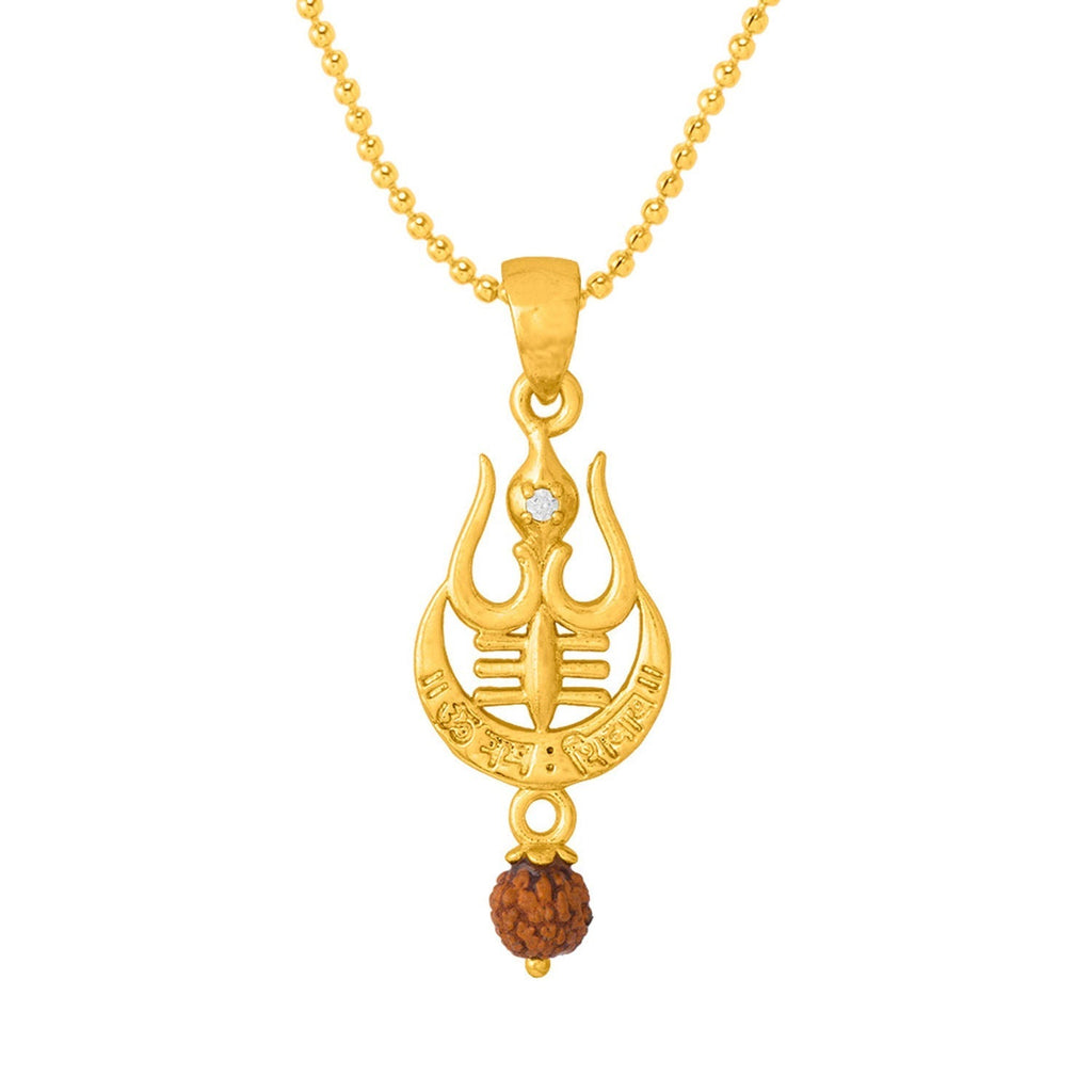 trueBrowns X Voylla Rudraksha Studded Trishul Rakhi-Pendant | Grocsy