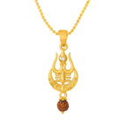 trueBrowns X Voylla Rudraksha Studded Trishul Rakhi-Pendant | Grocsy
