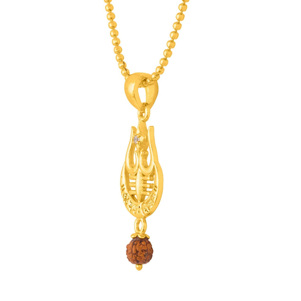 trueBrowns X Voylla Rudraksha Studded Trishul Rakhi-Pendant | Grocsy