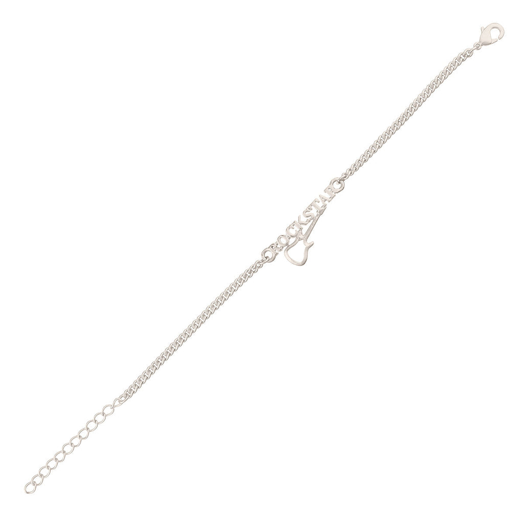 trueBrowns Stylish ROCKSTAR Silver Tone Bracelet Rakhi | Grocsy