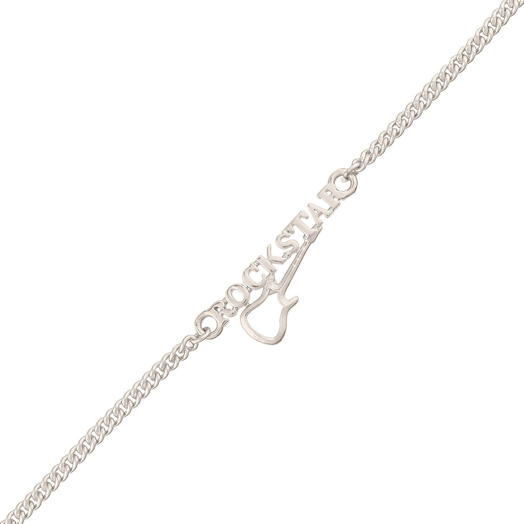 trueBrowns Stylish ROCKSTAR Silver Tone Bracelet Rakhi | Grocsy